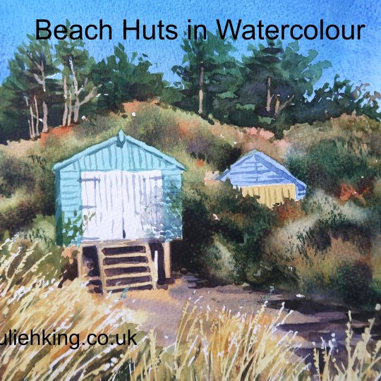 Beach Huts in Watercolour